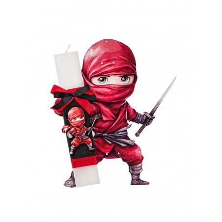 Λαμπάδα FEELING WOOD Red Ninja