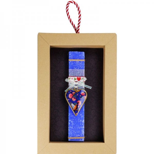 Λαμπάδα Καρδιά φλοράλ μικρή...