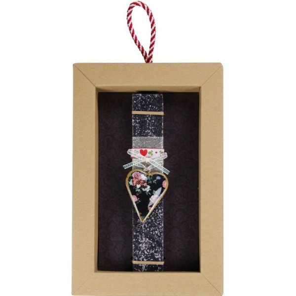 Λαμπάδα Καρδιά φλοράλ μικρή...