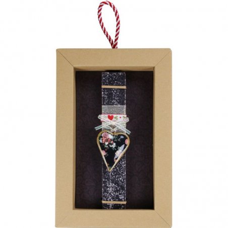 Λαμπάδα Καρδιά φλοράλ μικρή...