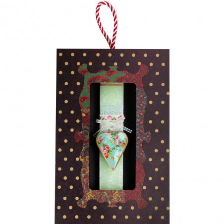 Λαμπάδα Καρδιά φλοράλ μικρή...