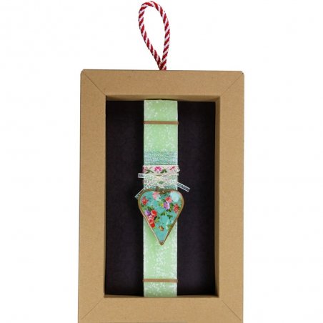 Λαμπάδα Καρδιά φλοράλ μικρή...