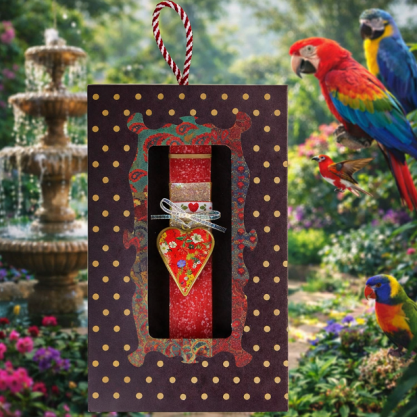 Λαμπάδα Καρδιά φλοράλ μικρή...