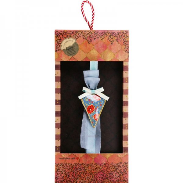 Λαμπάδα Καρδιά φλοράλ - Σιέλ