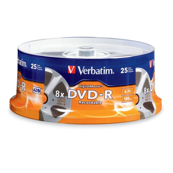 DVD-R VERBATIM CAKE 25T.